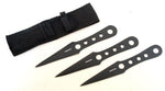 Set of 3 All Black Throwing Knives with Sheath 475-S