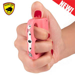 I Do Two LED Knuckle Stun Gun Pink Self Defense Weapon Dual Sparks