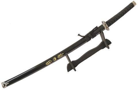 40" Black Ying Yang Symbol Heavy Duty Katana Samurai Sword