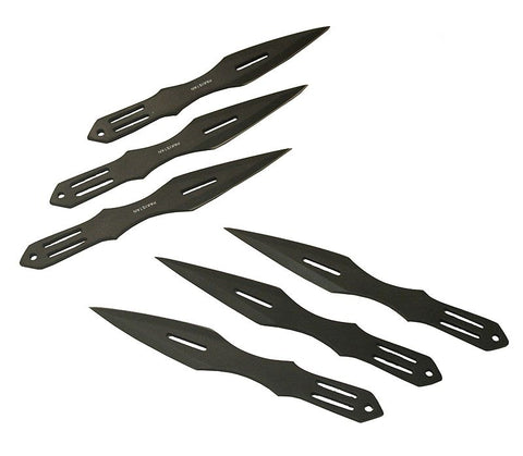 6 Pc Black Color Throwing Knife  5640