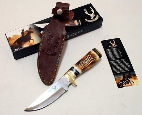 TheBoneEdge 9.5" Wholesale Hunting Knife Bone Handle Skinner Knife 5656