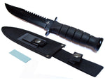 TheBoneEdge 10.5" Hunting Knife With Nylon Sheath & Blade Sharpener Heavy Duty 5750