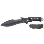 Defender 11" Black Hunting Knife with Sheath 6162