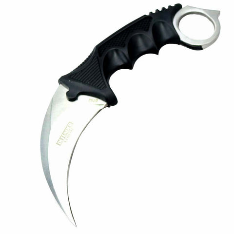 Defender-Xtreme 7.5" Black Karambit Hunting Knife with Sheath 6752