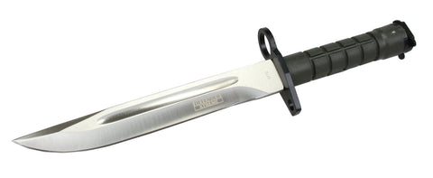 Defender-Xtreme 13.5" M9 Bayonet Combat Knife Green Handle With Vinyl Sheath 6772
