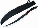 25" Full Tang Black Ninja Sword Nylon Handle with Sheath