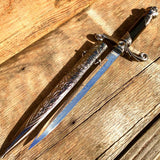14.5" Stainless Steel Dagger Mongolian Style Dagger with Sheath 6896