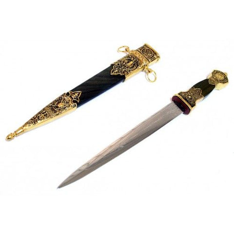 16" Mongolian Collectible Style Dagger with Sheath
