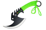 Zomb-War 11.5" Tactical Axe Stainless Steel Green 8124