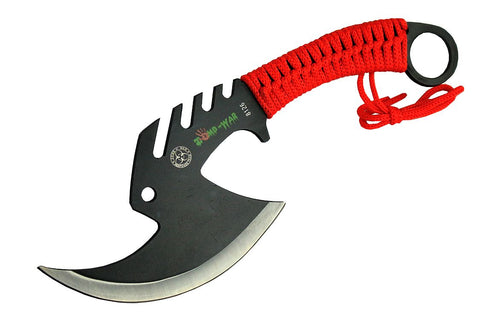 Zomb-War 11.5" Tactical Axe Stainless Steel Red 8126