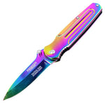 6.5" Defender Xtreme Multi Color Folding Spring Assisted Knife  8138