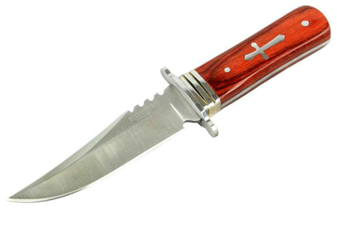 Defender-Xtreme 7.5" Hunting Knife Full Tang Stainless Steel Blade with Wood Handle 8151