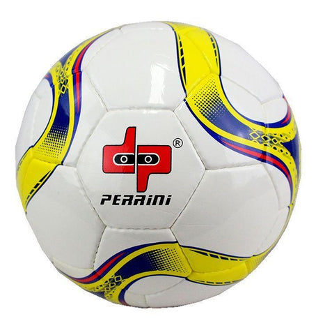 Perrini Match Soccer Ball Training Football Yellow & Blue Official Size 5 8306
