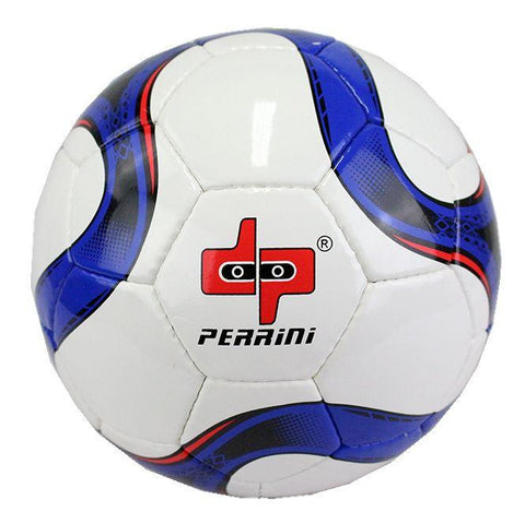 Perrini Match Soccer Ball Training Football Black & Blue Official Size 5 8307