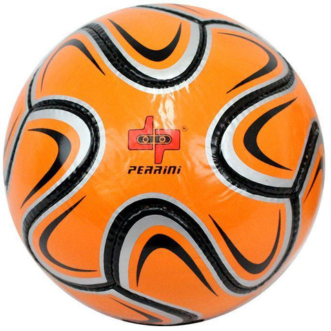 Perrini Match Ball Soccer Silver Orange Black Football Training Official Size 5 8322
