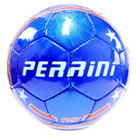 Perrini Match Ball Soccer Blue With White Stars Football Training Size 5 8336