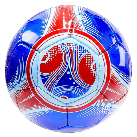 Perrini Match Ball Soccer Blue With Red White Trim Football Training Size 5 8337