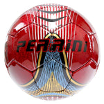 Perrini Match Ball Soccer Red With Gold Blue Trim Football Training Size 5 8339