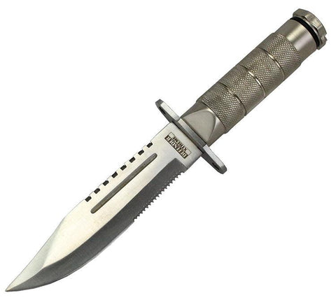 Defender-Xtreme 8.5" Heavy Duty Silver Mini Survival Knife with Sheath 9089