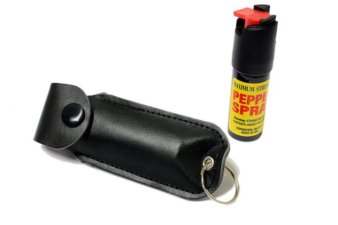 Defender Cheetah Pepper Spray 1/2 Oz For Self Defense W/ Black Sheath Key Chain