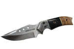 Hunt-Down 9" Full Tang Drop Pointed Hunting Knife with Decorative Handle and Leather Sheath 9360