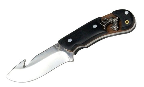 TheBoneEdge 6.25" Stainless Steel Hunting Knife with Fish Hook and Nylon Sheath 9406