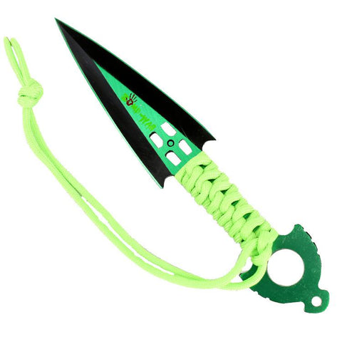 Zomb War Throwing Knife Green With Sheath