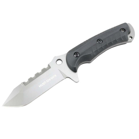 Hunt-Down 10" Full Tang Hunting Knife with Black Sheath  - Stainless Steel Blade 9873