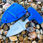 Defender-Xtreme 5" Stainless Steel Full Tang Survival Blue Push Knife