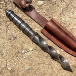 TheBoneEdge 10" Damascus Full Tang Kris Blade Hunting Knife Hand Forged