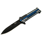 MASTER USA SPRING ASSISTED KNIFE - MU-A121C THIN BLUE LINE POLICE