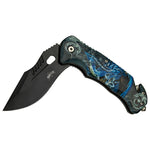MASTER USA SPRING ASSISTED KNIFE - MU-A116N FOLDING BLUE DRAGON EDC