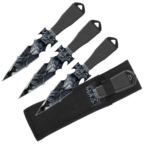 Frost Giant Throwing Knife Set - Set of 3 Throwers with Sheath