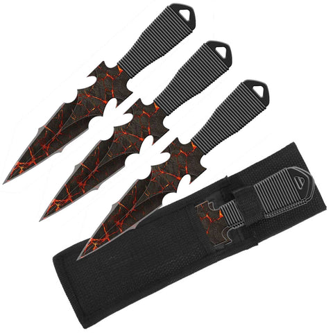 Underworld Hades Throwing Knife Set - Set of 3 Throwers with Sheath