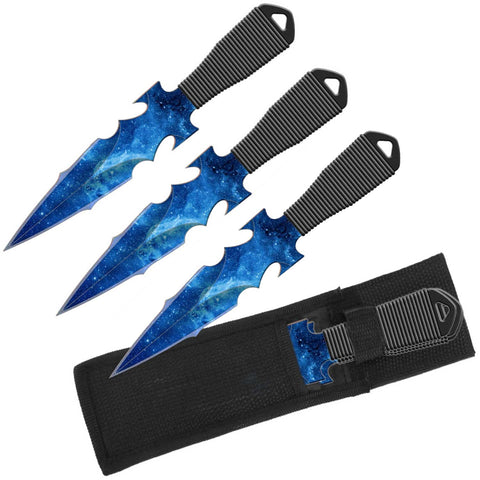 Galaxy Throwing Knife Set - Set of 3 Throwers with Sheath