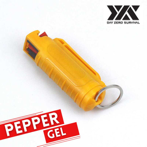 DZS Tactical Pepper Gel - Yellow Hard Case with Belt Clip