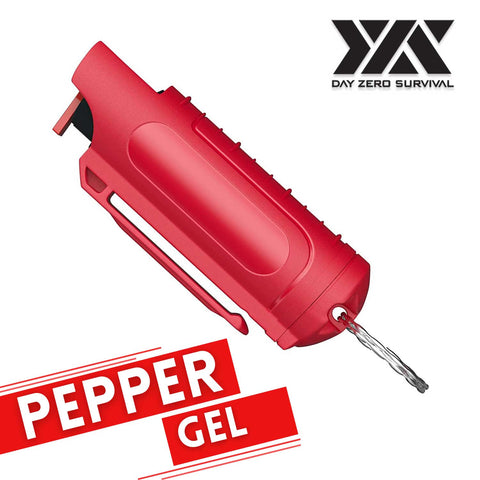DZS Tactical Pepper Gel - Red Hard Case with Belt Clip