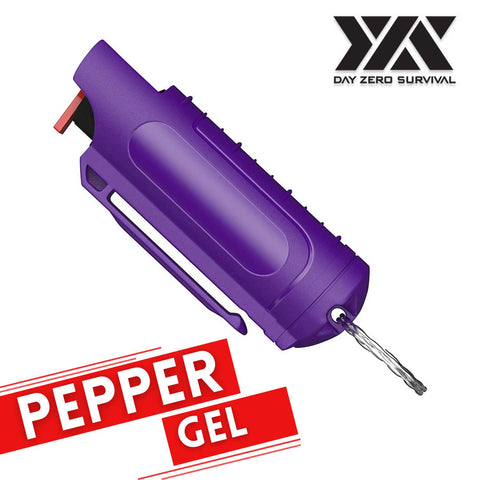 DZS Tactical Pepper Gel - Purple Hard Case with Belt Clip