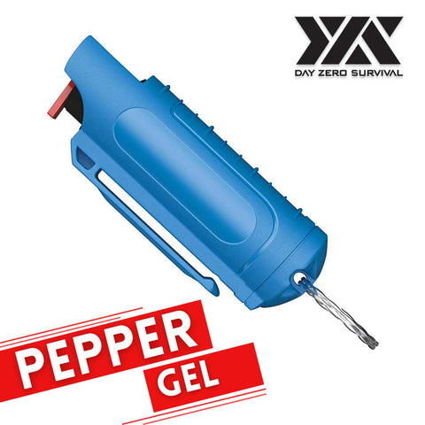DZS Tactical Pepper Gel - Blue Hard Case with Belt Clip