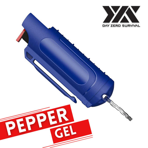 DZS Tactical Pepper Gel - Navy Blue Hard Case with Belt Clip