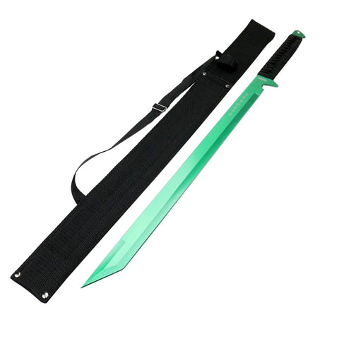26" Green Ninja Sword Stainless Steel with Sheath