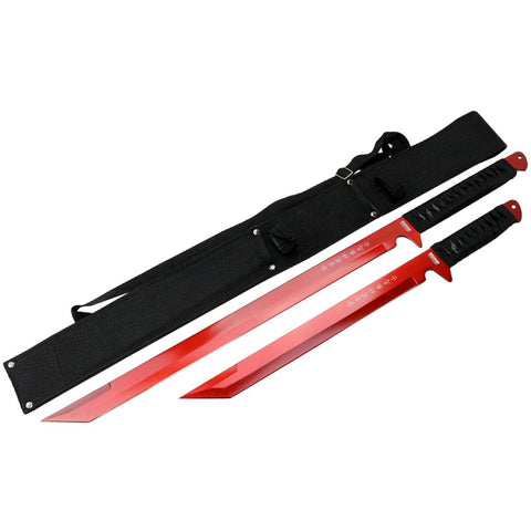 26" / 18" Stainless Steel Red Blade Sword with Sheath