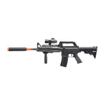 M4 S-System TacSpec Spring Airsoft Rifle with Red Dot Scope, Flashlight, and Foregrip