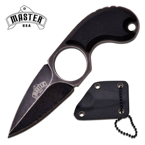 Mini Double Edge Neck Knife Full Tang Black G10 Handle