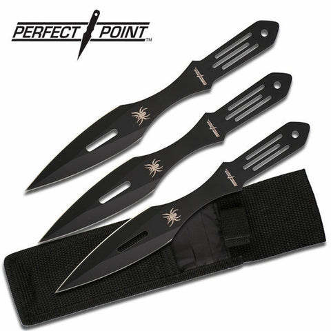 9 Inch Overall Spider Throwing Knife Set Three Pack