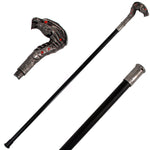 37" Dragon Wild Fighting Walking Cane Staff Steel Shaft Stick