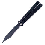 Steel Butterfly Knife Clip Blade - Black (XXX Hilt)