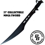 27" Black Collectible Ninja Sword Striker Collectible Stainless Steel