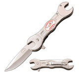 BUSTED KNUCKLE WRENCH GARAGE SPRING ASSISTED KNIFE FOLDING POCKET