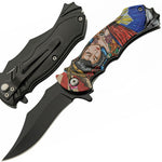 4.5" FEMME FATALE FOLDER FOLDING KNIFE SPRING ASSISTED EDC WOMENS